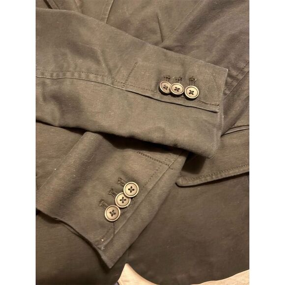 Banana Republic Women's Black Blazer 00P Tailored One-Button Jacket - Picture 5 of 10